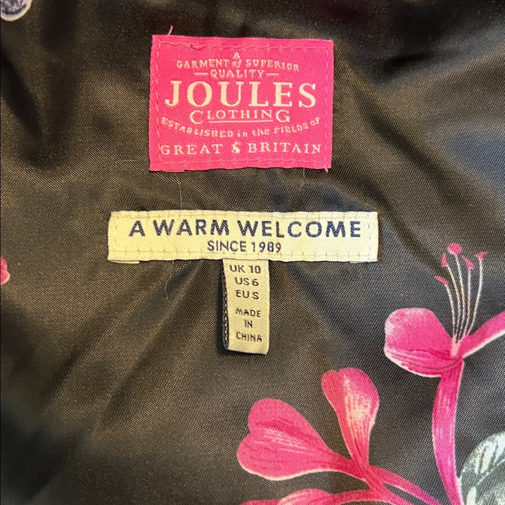 Joules Padded Long Puffer Coat with Faux Fur Accent - Picture 8 of 10